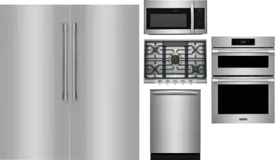 6 Piece Package Includes Refrigerator, Freezer, Cooktop, Wall Oven, Microwave And Dishwasher
