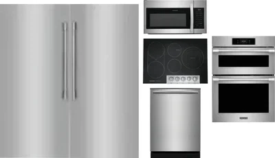 6 Piece Package Includes Refrigerator, Freezer, Cooktop, Wall Oven, Microwave And Dishwasher
