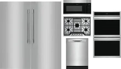 6 Piece Package Includes Refrigerator, Freezer, Cooktop, Wall Oven, Microwave And Dishwasher