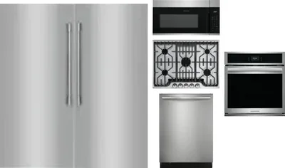 6 Piece Package Includes Refrigerator, Freezer, Cooktop, Wall Oven, Microwave And Dishwasher