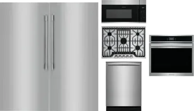6 Piece Package Includes Refrigerator, Freezer, Cooktop, Wall Oven, Microwave And Dishwasher
