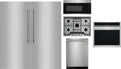 6 Piece Package Includes Refrigerator, Freezer, Cooktop, Wall Oven, Microwave And Dishwasher