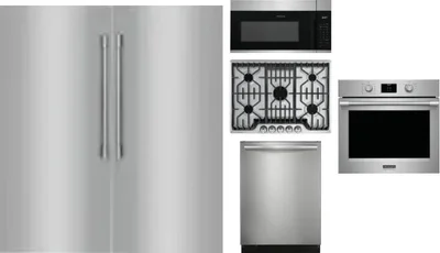 6 Piece Package Includes Refrigerator, Freezer, Cooktop, Wall Oven, Microwave And Dishwasher