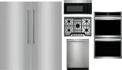 6 Piece Package Includes Refrigerator, Freezer, Cooktop, Wall Oven, Microwave And Dishwasher