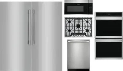 6 Piece Package Includes Refrigerator, Freezer, Cooktop, Wall Oven, Microwave And Dishwasher