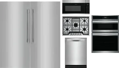 6 Piece Package Includes Refrigerator, Freezer, Cooktop, Wall Oven, Microwave And Dishwasher