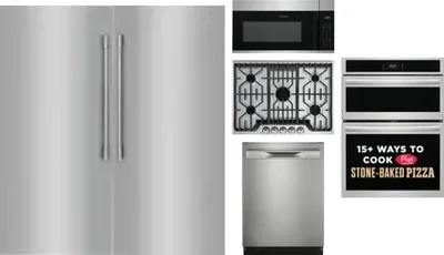 6 Piece Package Includes Refrigerator, Freezer, Cooktop, Wall Oven, Microwave And Dishwasher