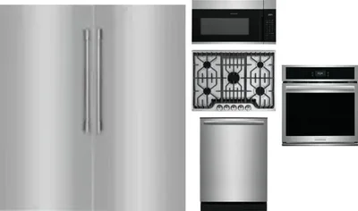 6 Piece Package Includes Refrigerator, Freezer, Cooktop, Wall Oven, Microwave And Dishwasher