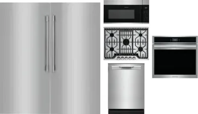 6 Piece Package Includes Refrigerator, Freezer, Cooktop, Wall Oven, Microwave And Dishwasher