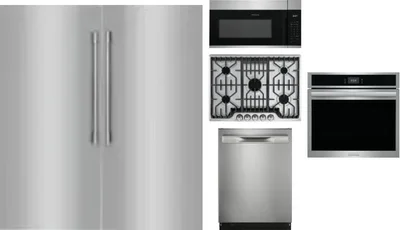6 Piece Package Includes Refrigerator, Freezer, Cooktop, Wall Oven, Microwave And Dishwasher