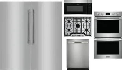 6 Piece Package Includes Refrigerator, Freezer, Cooktop, Wall Oven, Microwave And Dishwasher
