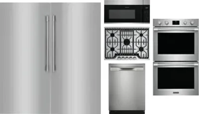 6 Piece Package Includes Refrigerator, Freezer, Cooktop, Wall Oven, Microwave And Dishwasher