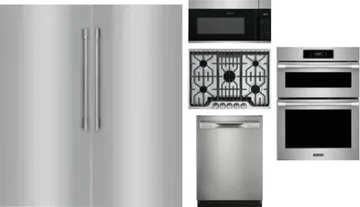 6 Piece Package Includes Refrigerator, Freezer, Cooktop, Wall Oven, Microwave And Dishwasher