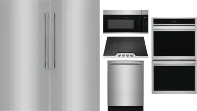 6 Piece Package Includes Refrigerator, Freezer, Cooktop, Wall Oven, Microwave And Dishwasher