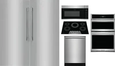 6 Piece Package Includes Refrigerator, Freezer, Cooktop, Wall Oven, Microwave And Dishwasher
