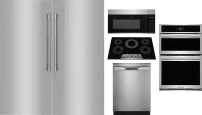 6 Piece Package Includes Refrigerator, Freezer, Cooktop, Wall Oven, Microwave And Dishwasher