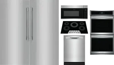 6 Piece Package Includes Refrigerator, Freezer, Cooktop, Wall Oven, Microwave And Dishwasher