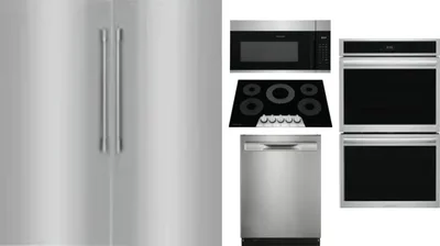 6 Piece Package Includes Refrigerator, Freezer, Cooktop, Wall Oven, Microwave And Dishwasher