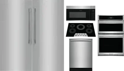 6 Piece Package Includes Refrigerator, Freezer, Cooktop, Wall Oven, Microwave And Dishwasher