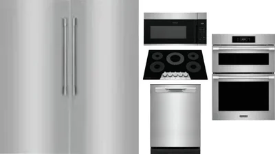 6 Piece Package Includes Refrigerator, Freezer, Cooktop, Wall Oven, Microwave And Dishwasher