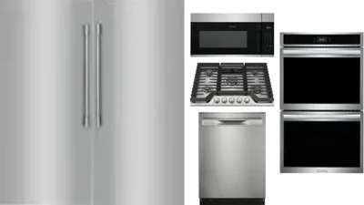 6 Piece Package Includes Refrigerator, Freezer, Cooktop, Wall Oven, Microwave And Dishwasher