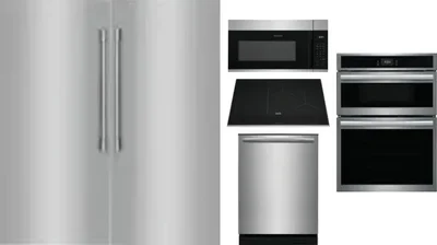 6 Piece Package Includes Refrigerator, Freezer, Cooktop, Wall Oven, Microwave And Dishwasher