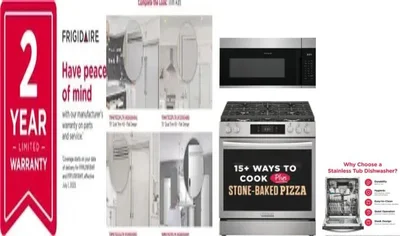5 Piece Package Includes Refrigerator, Freezer, Range, Microwave And Dishwasher