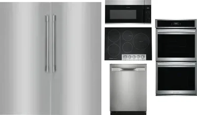 6 Piece Package Includes Refrigerator, Freezer, Cooktop, Wall Oven, Microwave And Dishwasher