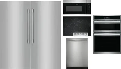 6 Piece Package Includes Refrigerator, Freezer, Cooktop, Wall Oven, Microwave And Dishwasher