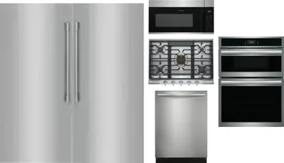 6 Piece Package Includes Refrigerator, Freezer, Cooktop, Wall Oven, Microwave And Dishwasher