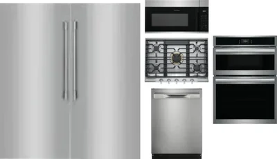6 Piece Package Includes Refrigerator, Freezer, Cooktop, Wall Oven, Microwave And Dishwasher