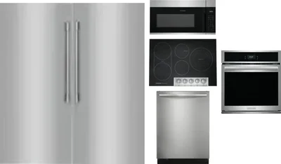 6 Piece Package Includes Refrigerator, Freezer, Cooktop, Wall Oven, Microwave And Dishwasher