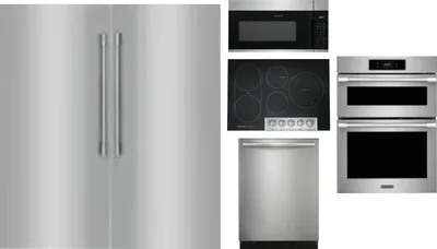 6 Piece Package Includes Refrigerator, Freezer, Cooktop, Wall Oven, Microwave And Dishwasher