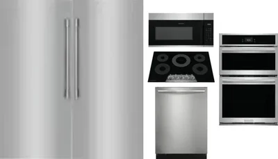 6 Piece Package Includes Refrigerator, Freezer, Cooktop, Wall Oven, Microwave And Dishwasher