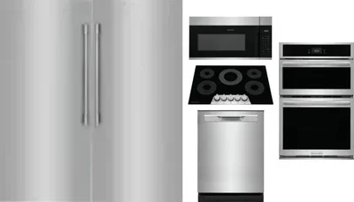 6 Piece Package Includes Refrigerator, Freezer, Cooktop, Wall Oven, Microwave And Dishwasher