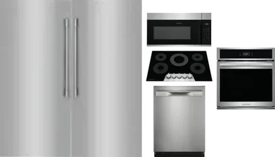6 Piece Package Includes Refrigerator, Freezer, Cooktop, Wall Oven, Microwave And Dishwasher