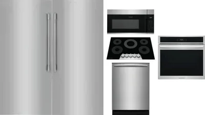 6 Piece Package Includes Refrigerator, Freezer, Cooktop, Wall Oven, Microwave And Dishwasher