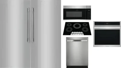 6 Piece Package Includes Refrigerator, Freezer, Cooktop, Wall Oven, Microwave And Dishwasher