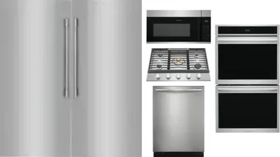 6 Piece Package Includes Refrigerator, Freezer, Cooktop, Wall Oven, Microwave And Dishwasher