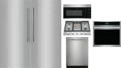6 Piece Package Includes Refrigerator, Freezer, Cooktop, Wall Oven, Microwave And Dishwasher