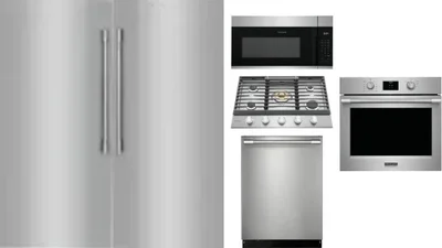 6 Piece Package Includes Refrigerator, Freezer, Cooktop, Wall Oven, Microwave And Dishwasher