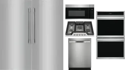 6 Piece Package Includes Refrigerator, Freezer, Cooktop, Wall Oven, Microwave And Dishwasher