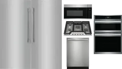 6 Piece Package Includes Refrigerator, Freezer, Cooktop, Wall Oven, Microwave And Dishwasher