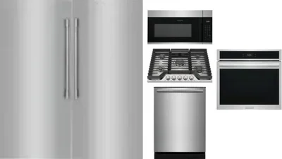 6 Piece Package Includes Refrigerator, Freezer, Cooktop, Wall Oven, Microwave And Dishwasher