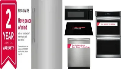 6 Piece Package Includes Refrigerator, Freezer, Cooktop, Wall Oven, Microwave And Dishwasher