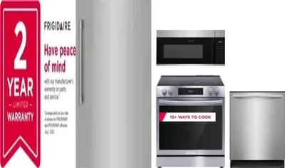 5 Piece Package Includes Refrigerator, Freezer, Range, Microwave And Dishwasher