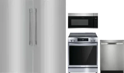 5 Piece Package Includes Refrigerator, Freezer, Range, Microwave And Dishwasher