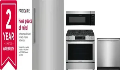 5 Piece Package Includes Refrigerator, Freezer, Range, Microwave And Dishwasher