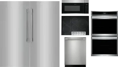 6 Piece Package Includes Refrigerator, Freezer, Cooktop, Wall Oven, Microwave And Dishwasher