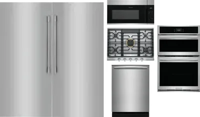 6 Piece Package Includes Refrigerator, Freezer, Cooktop, Wall Oven, Microwave And Dishwasher